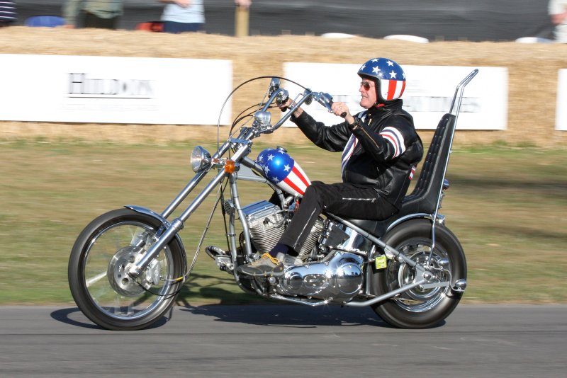 Illustration for article titled Before It Burned, Peter Fonda Rode Captain America at Goodwood